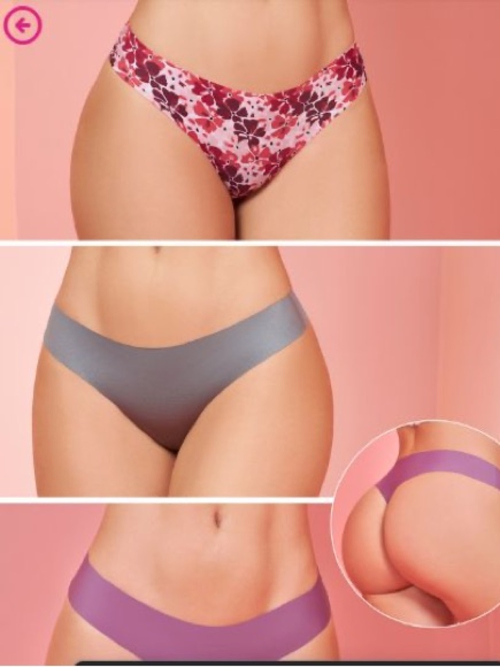 Tissini Seamless Thong Panties - Pack of Assorted Colors
